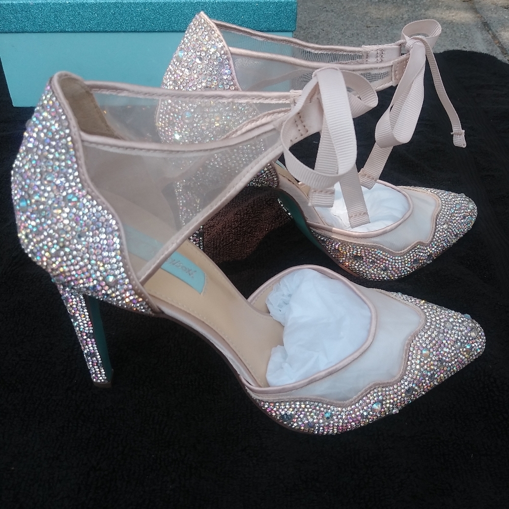 Rhinestone Betsey Johnson heels